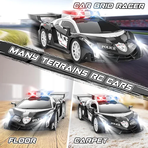 Miniatura 5 de Growsland Coche de Control Remoto Coches RC para Niños 4-7 8-12, Juguetes de Coches para Niños con Luz Intermitente Genial, Juguetes de Coches