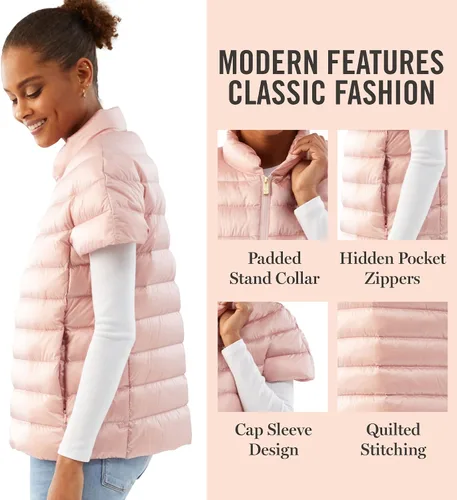 Miniatura 5 de Martha Stewart - Chaleco inflado de mujer - Chaqueta de plumón para mujer