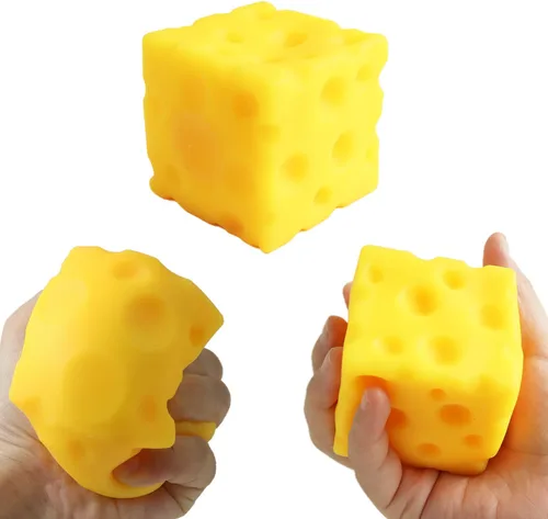 Juguete para apretar queso, juguete suave novedoso, juguete para aliviar el estrés de queso falso, ayuda para relajarse, concentrarse, autismo,