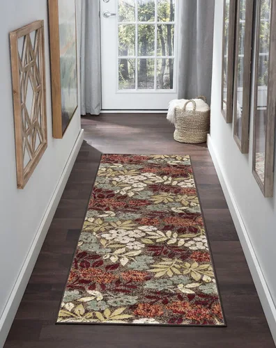 Alfombra de pasillo de 2 x 10, alfombra de cocina, alfombra para interior, entrada, pasarela, alfombra contemporánea Marrón - Kalea