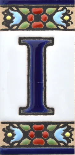 Miniatura 8 de Letras de casa de 3 pulgadas. Azulejos de letras de casa pintados a mano para letreros, direcciones y nombres. Números de dirección para casas.