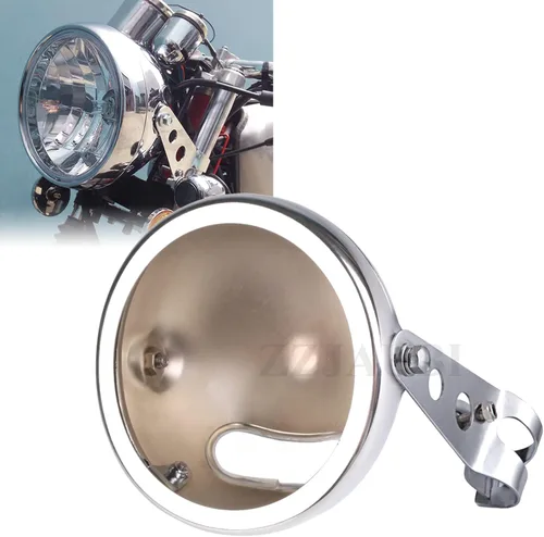 Miniatura 8 de Faro LED para motocicleta, 5-3/4 pulgadas, redondo, cromado, proyector LED con DRL blanco compatible con XL883N/FLSTS/XG750/FXDWG/XL1200V