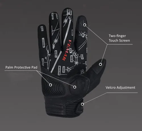 Miniatura 6 de Skull Motorcycles Cycling Gloves Bike Racing Bicycles MTB Full Finger Gloves for Men Women & Mountaineering