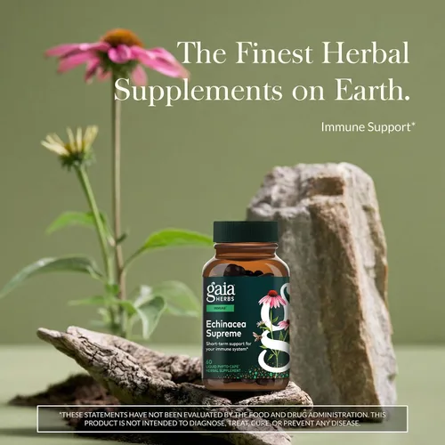 Miniatura 2 de Gaia Herbs Echinacea Supreme - Suplemento de apoyo inmunológico - Mezcla de equinácea purpurea y angustifolia para apoyar el sistema inmunológico*