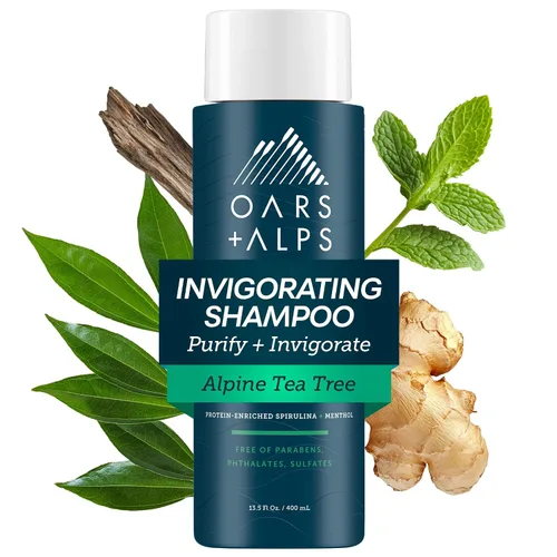 Miniatura 9 de Oars + Alps Acondicionador sin sulfato para hombre, infundido con aceite de hamamelis y árbol de té, árbol de té alpino, 13.5 onzas líquidas
