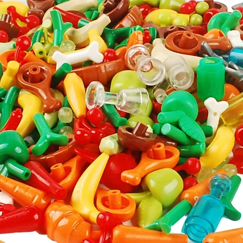 Miniatura 2 de 280pcs Bloques de Construcción de Alimentos Accesorios de Sencería de Cocina Juego de Ladrillos de Construcción Kit DIY Juego de Construcción