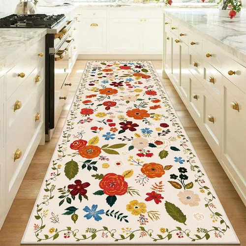 Miniatura 16 de U'Artlines Alfombra de Área Bohemia Lavable, 2x3 Pequeña Suave Antideslizante Vintage Felpudo para Puerta Frontal Interior Alfombra Verde
