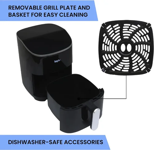 Miniatura 4 de Total Chef - Horno eléctrico freidora de aire de 5 cuartos de galón/4.8 L, controles digitales de pantalla táctil, 8 preajustes de cocción