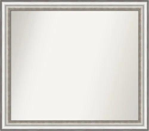 Miniatura 18 de Amanti Art Espejo de baño plateado para sobre el fregadero, 26 x 26 pulgadas, espejo cuadrado de plata antigua, marco de madera tradicional mediano