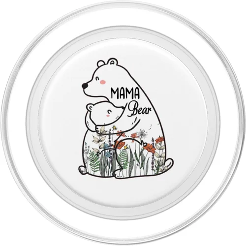 Miniatura 2 de Mama Bear Wildflower Vintage Retro PopSockets MagSafe PopGrip para iPhone