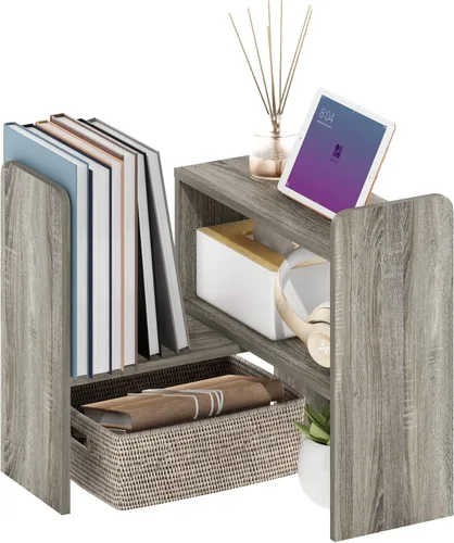 Miniatura 7 de Furinno Hermite Estantería Organizadora de Escritorio Librero, Espresso
