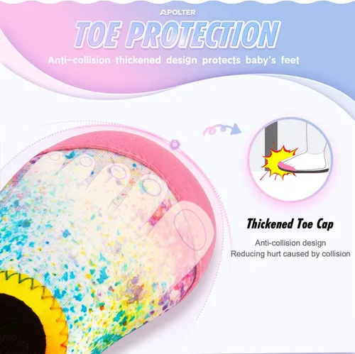 Miniatura 2 de Zapatos de agua o natación estilo calcetín para niños, unisex, antideslizantes, para la playa o piscina, color aguamarina