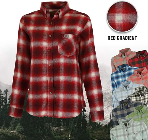 Miniatura 5 de Mossy Oak - Camisas a cuadros, para mujer, con franela, diseño de búfalo.