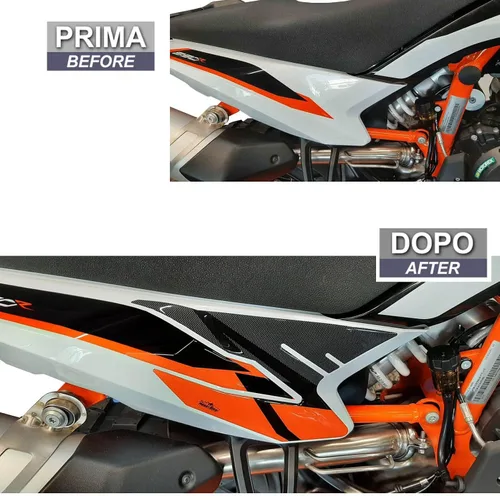 Miniatura 3 de Resin Bike Adhesivos 3D para motocicleta compatibles con KTM 890 SMT Adventure R 2021-2026. Protección lateral de motocicleta contra impactos