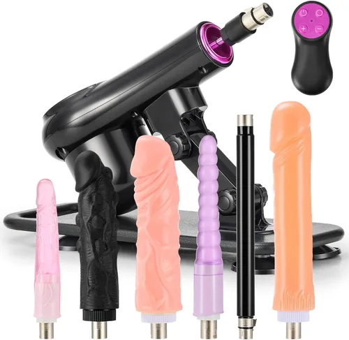 SENSUA Máquina sexual automática, máquina de consolador de empuje con 6 accesorios y control remoto para mujeres, hombres, parejas, juguetes