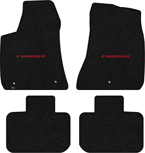 Miniatura 12 de Lloyd Mats Alfombrillas de piso de ajuste personalizado para Dodge Charger RWD 2011-2023 LogoMat Juego de 2 piezas Carbón