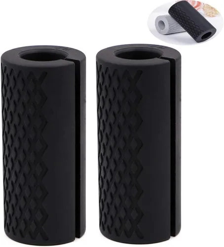 Miniatura 7 de Agarres para barra de pesas, agarre de barra para mancuernas, asas gruesas para levantamiento de pesas, accesorios de cable y entrenamiento