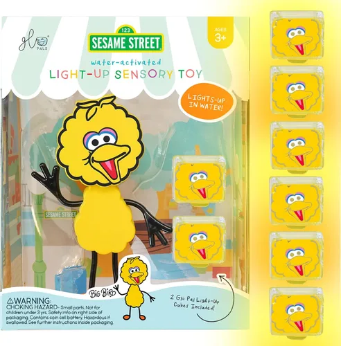 Miniatura 9 de Glo Pals Juguete sensorial de baño activado con luz y cubos para el baño y juego sensorial, personaje Abby Cadabby y 6 cubos, brilla en rosa