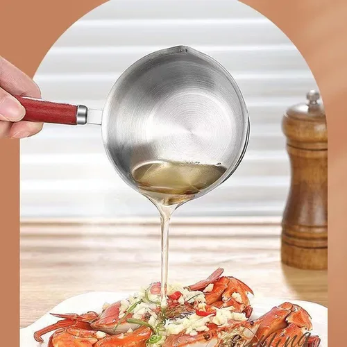 Miniatura 3 de Ollas de leche, ollas de sopa de acero inoxidable 304, calentador de mantequilla, 6.8 fl oz, mini ollas de aceite, cacerola pequeña con boquillas