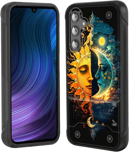 Miniatura 58 de Funda para Galaxy S24 Plus con soporte, doble capa híbrida de policarbonato duro y silicona suave, resistente a prueba de golpes, funda protectora