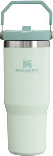 Miniatura 107 de Stanley IceFlow - Vaso con pajilla abatible con asa, de 20 onzas, tapa giratoria y popote abatible, botella de agua resistente a fugas, acero Cuarzo