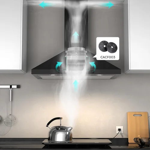Miniatura 6 de CIARRA Campana extractora inteligente de 30 pulgadas con control de voz, compatible con Alexa/Google Home/Smart Life Assistant, campana extractora