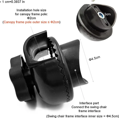 Miniatura 5 de Garden Swing Accesorios de plástico (tipo 3) para RUS4860 Pinehurst Columpio de dos plazas (1PCS/CTN)