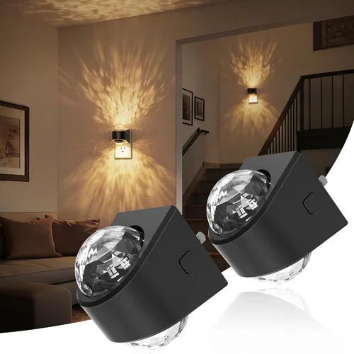 Miniatura 14 de JandCase Luces nocturnas enchufables a la pared, proyector de estrellas, luz nocturna de galaxia automática 3CCT, enchufe con sensor de luz