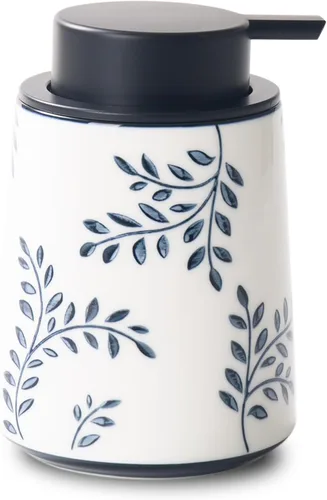 Miniatura 8 de Dispensador de jabón de manos para baño, dispensador de loción de cerámica, accesorios de baño chinoiserie, flores y ramas azules y blancas
