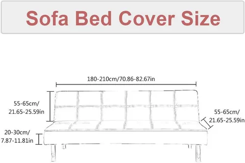Miniatura 3 de Fundas de sofá sin brazos, elásticas de elastano, funda plegable para sofá cama, futón sin reposabrazos, protector de muebles para sala de estar