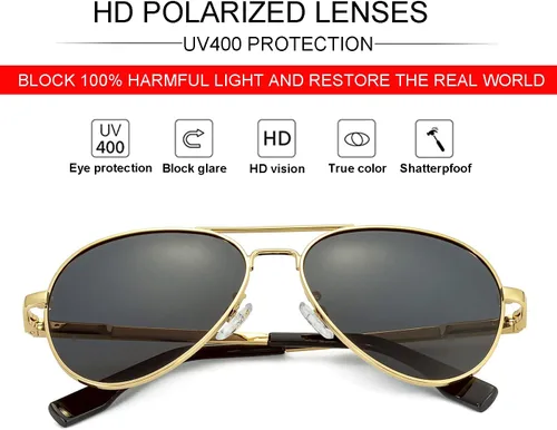 Miniatura 4 de Gafas de sol polarizadas de aviador pequeñas para niñas y niños de 4 a 16 años