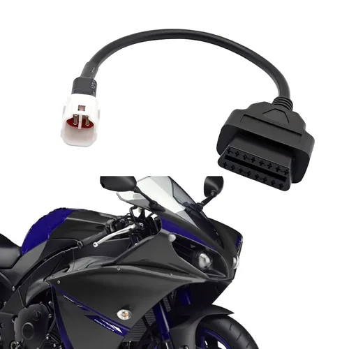 Miniatura 2 de GXARTS Cable de diagnóstico de 4 pines a OBD2 compatible con Yamaha FJR FZ09 FZ10 MT07 MT09 MT10 R1 R6 TMAX 530 XSR 700 900 XT1200ZE 4 pines OBDII