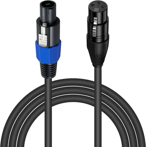 Miniatura 8 de Poyiccot Cable Speakon hembra a XLR, adaptador Speakon hembra a XLR macho de 6 pies con bloqueo giratorio compatible con micrófono de escenario DJ