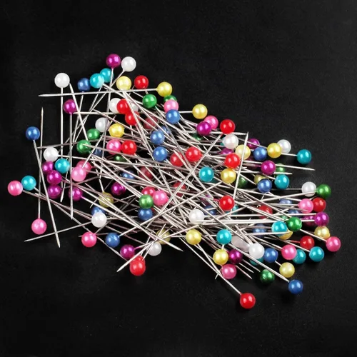 Miniatura 5 de 600 alfileres rectos de 1.6 pulgadas con cabeza de bola perlada, alfileres de costura para tela, manualidades