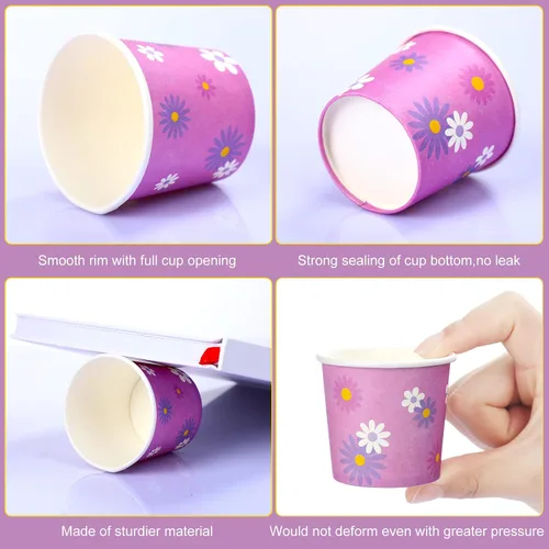 Miniatura 3 de Nuenen Paquete de 500 tazas de papel desechables de 3 onzas para enjuague bucal pequeñas, mini tazas de café expreso para bebidas calientes o frías
