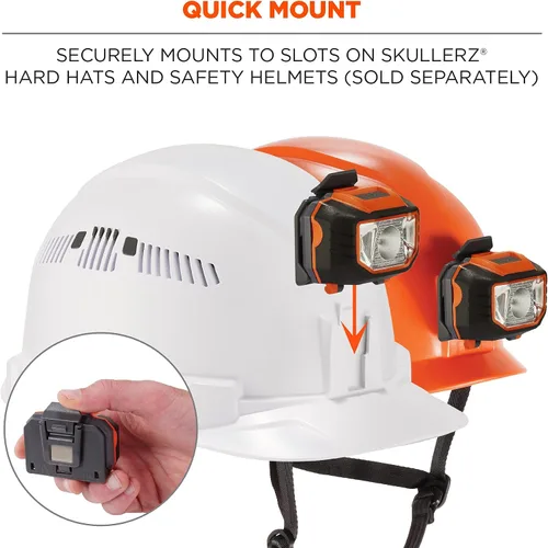 Miniatura 7 de Ergodyne - 60191 Faro de casco duro, Skullerz 8981, naranja