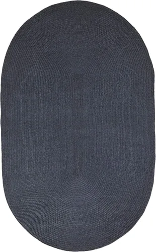 Miniatura 11 de BNM - Alfombra ovalada bohemia para interiores y exteriores con patrón trenzado sólido, perfecta para patio trasero, patio, oficina, sala de estar