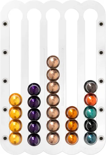 Demi's Home Soporte magnético para cápsulas de café Nespresso Originales, apto para ser montado en el refrigerador (transparente)