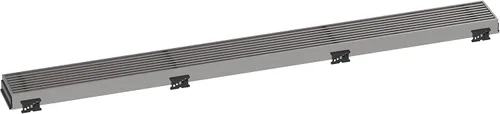 Miniatura 12 de hansgrohe RainDrain Match Boardwalk - Drenaje de ducha lineal para 27 5/8 pulgadas, con marco de altura ajustable en acero inoxidable cepillado