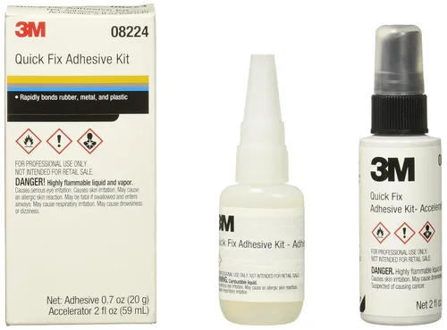 Kit de adhesivo 3M Quick Fix, 08224, botellas de adhesivo de 0.7 oz/acelerador de 2.0 oz