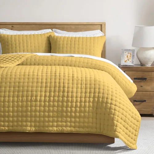 Miniatura 19 de WDCOZY Juego de ropa de cama tamaño individual con funda de almohada, colcha suave y ligera, edredón acolchado y fino para todas las estaciones, 2