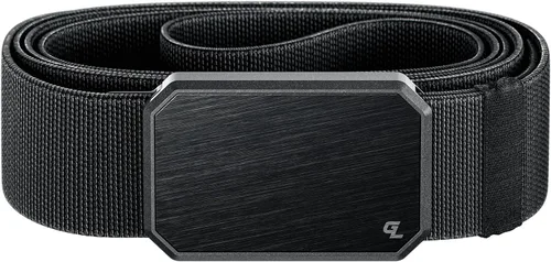 Miniatura 17 de Groove Life - Cinturón de nailon elástico para hombre con hebilla magnética de aluminio
