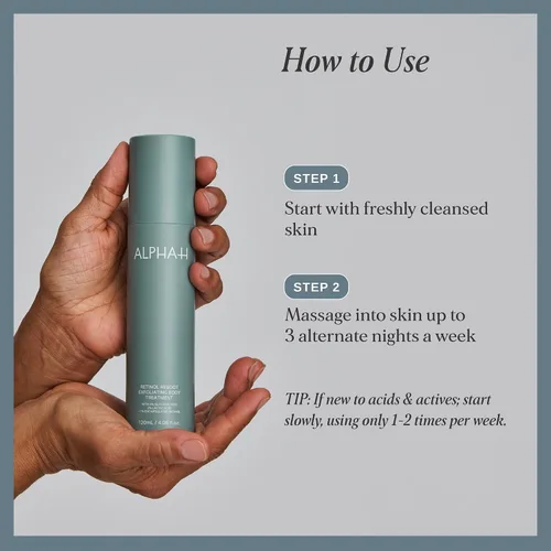 Miniatura 4 de Alpha-H Retinol Reboot Tratamiento Corporal Exfoliante 4.1 fl oz - Firme, Suaviza e ilumina la piel del cuerpo - Reduce la apariencia de líneas