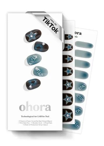 Miniatura 10 de ohora Tiras de Uñas de Gel Semi-Curadas Juego de Valor (N Bare Plum Starter Kit) Incluye Lámpara de Tamaño Completo y Mini Removedor, Calidad