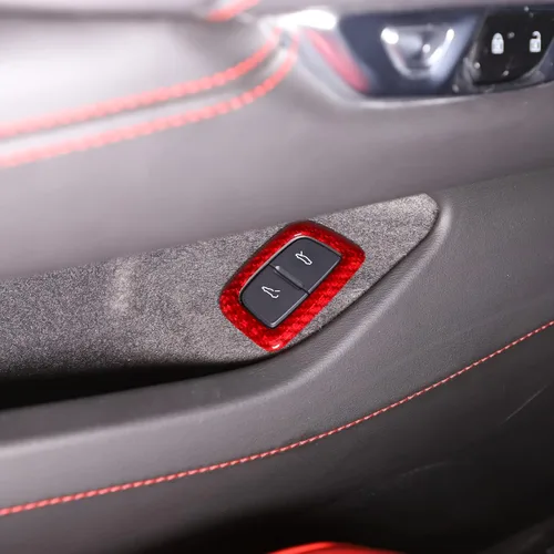 Miniatura 4 de Sekhyna Cubierta de botón del interruptor del maletero compatible con Corvette C8 Stingray 2020 2021 2022 2023 fibra de carbono real / ABS 1 pieza