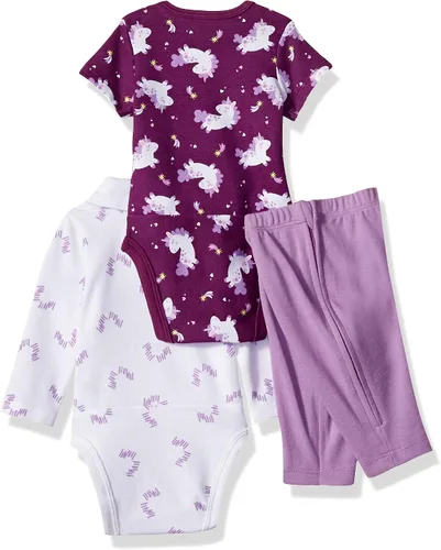 Miniatura 2 de Hanes Baby-Boys Ultimate Baby Zippin Pant With Short And Long Sleeve Polo Bodysuits Set