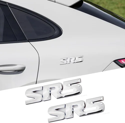 Miniatura 3 de SR5 Emblem Side/Rea V6 SR5 Tronco Calcomanía Metal Pegatina Insignia (Plata)