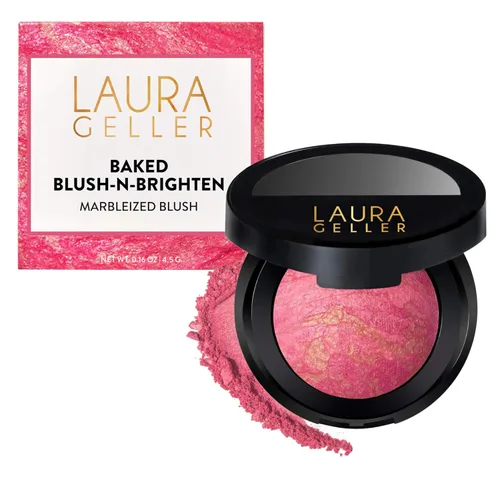 Miniatura 19 de LAURA GELLER NEW YORK Blush-n-Brighten - Rubor horneado marmoleado para mejillas - Tono Pink Grapefruit (pomelo rosado), acabado satinado - Color 05