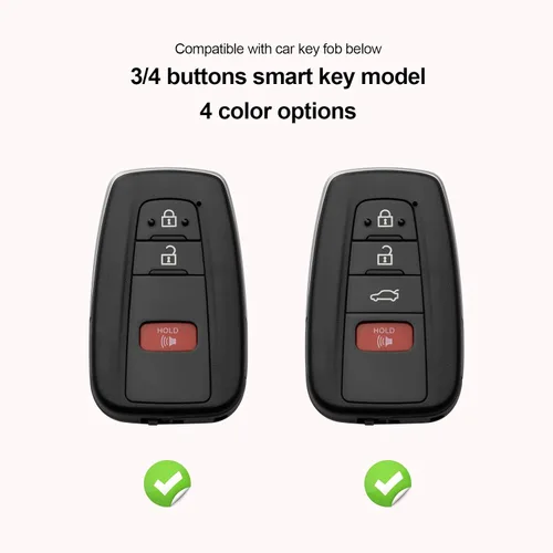 Miniatura 5 de Funda para llavero Toyota con 3 botones para 4Runner CHR Corolla Hatchback Prius RAV4