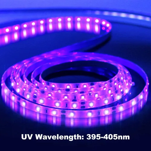 Miniatura 4 de Tira LED de luz negra UV de 24 vatios, 16.4FT/5M 3528 300LEDs 395nm-405nm, luz negra, no impermeable, pesca nocturna, fiesta implícitamente con Sin